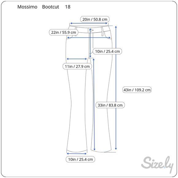 Mossimo Jeans Womens 18 Plus Size Bootcut Medium Wash Mid Rise Denim Bottoms - Picture 2 of 9